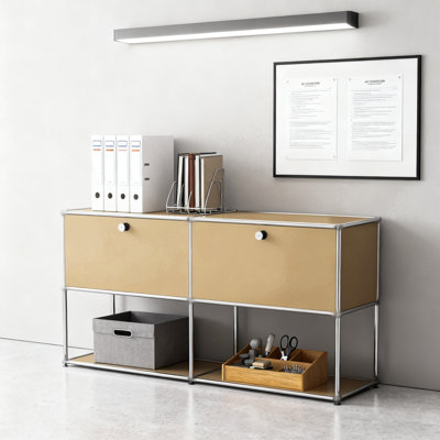 Modular Metal Office Storage Cabinet With Adjustable Shelves