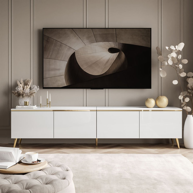 Unfinished TV Stand for TVs up to 70", White