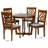 Daejha Baxton Studio Valerie Modern Grey And Walnut Brown Wood 5-Piece Dining Set