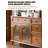 American-Style Solid Wood & Glass Sideboard