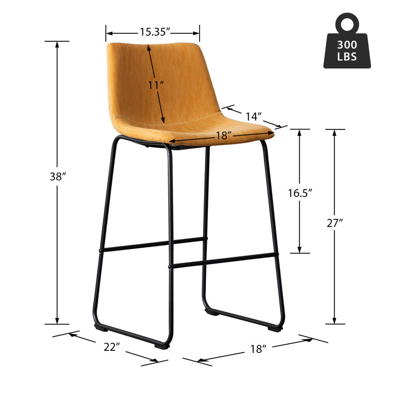 Azrah 27'' Bar & Counter Stool, Tan