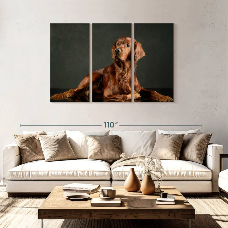 Loyal Irish Setter, 48" H x 74" W