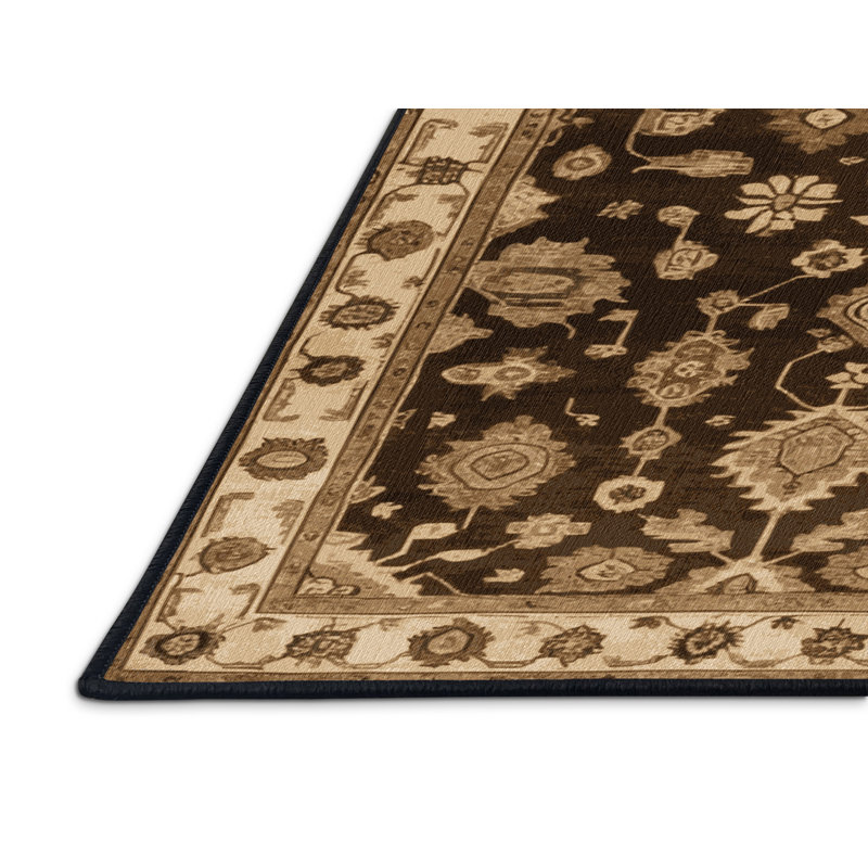 Tapis brun lavable à la machine, Tapis de couloir 2 pi x 5 pi