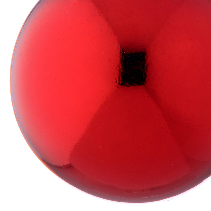 Boule brillante en plastique incassable 60 mm , Rouge