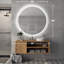 Miroir de meuble-lavabo rond certifié UL avec éclairage avant et arrière, anti-buée 36 po, à intensité variable, 3 températures de couleur-1533878814