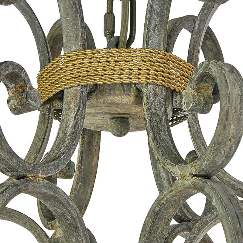 Arizona 6 - Light Empire Chandelier, Deep Ocean, 28" H x 28" W x 28" D