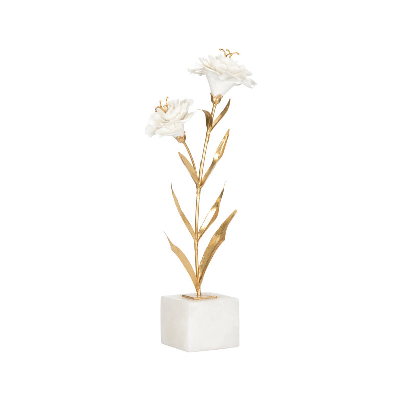 Carnation On Alabaster Stand