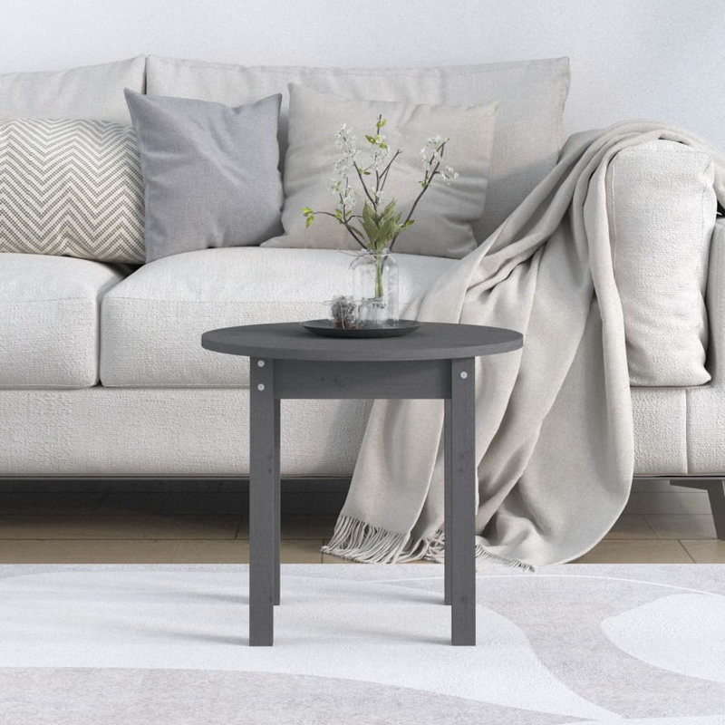 Amylynn Solid Wood Four Leg Coffee Table, 40cm H x 45cm W x 45cm D, Grey
