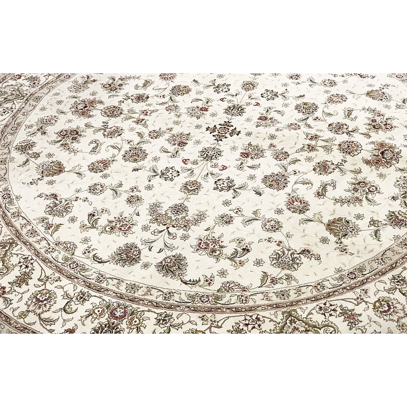 Tapis ivoire de qualité supérieure noué à la main