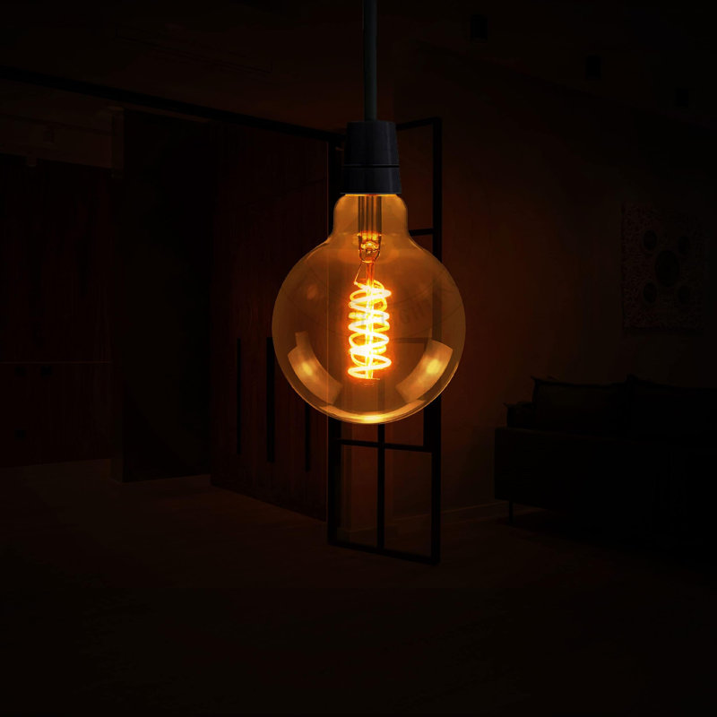 Sikora 4W LED Vintage Edison Globe Light Bulb Amber