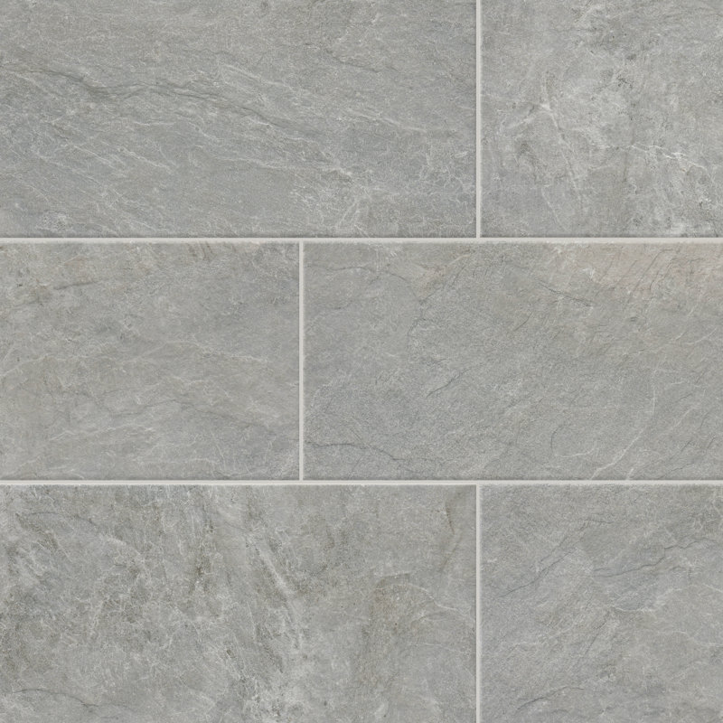 Milestone Gray 12 in. x 24 in. Matte Porcelain Floor and Wall Tile (11.63 sq. ft./Case), Moon