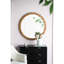 Miroir rond en bois à cadre perlé