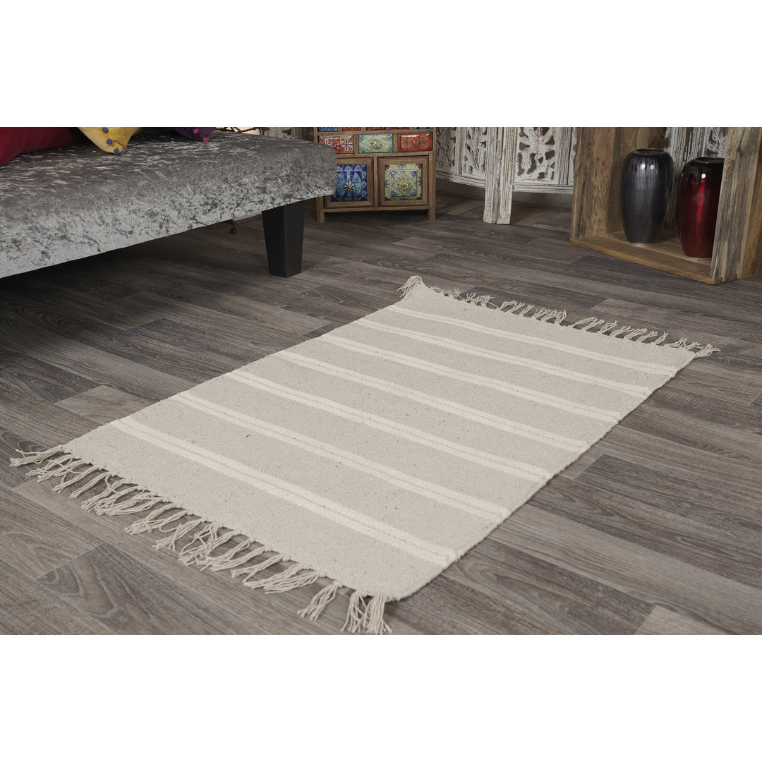 Scalise Striped Cotton Hand Woven Area Rug