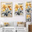 Illustration rétro d'iris dorés sur toile-496600668-496600660