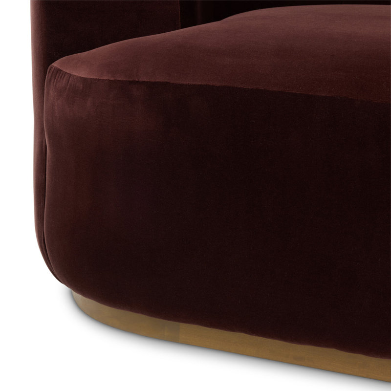 Chaise longue rembourrée Kal, Prune de Surrey