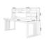 Bureau de direction rectangulaire en bois massif avec tiroirs Walnut-748348491