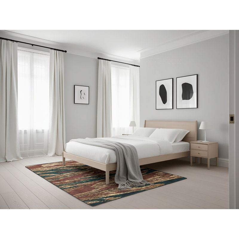 Tapis abstrait moderne 4205, Rectangle 5 pi x 7 pi