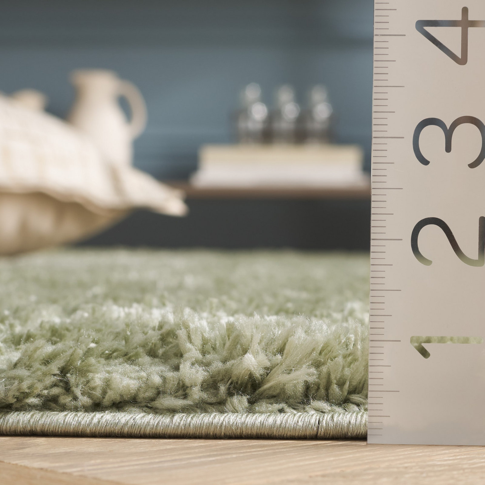 Ninette Shag Performance Geometric Rug, Square 3'