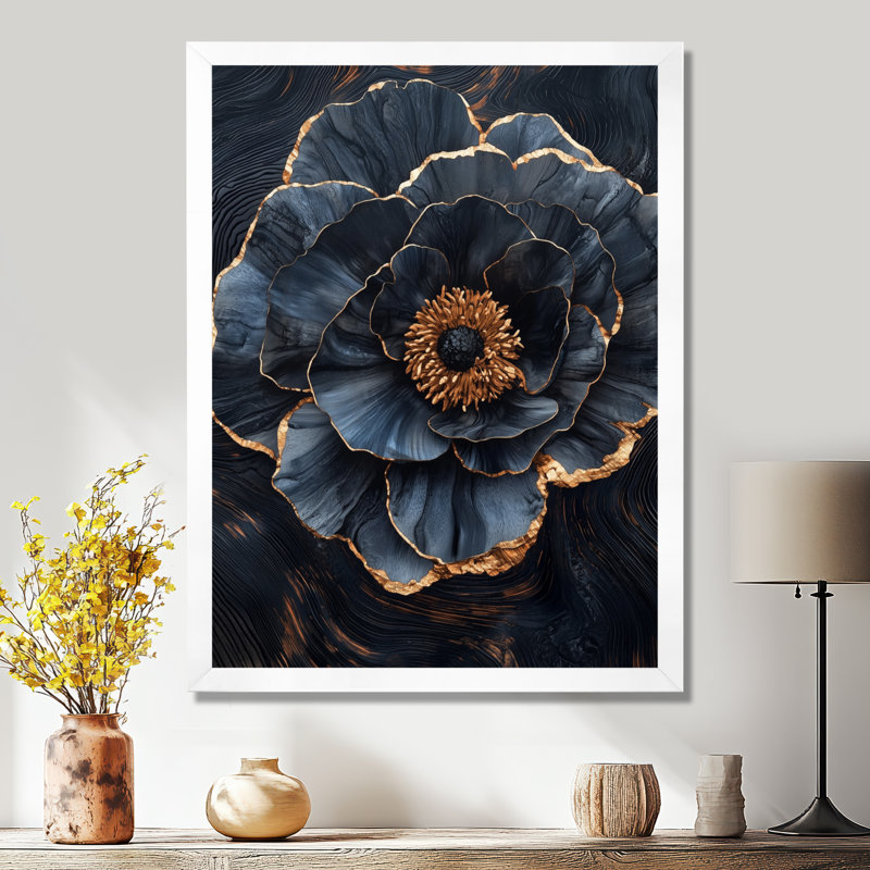 Whishaw - impressions sur toile florales, H 40 po x l 30 po, Picture Framed, Blanc