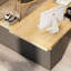 Bureau Burlywood + bois rectangulaire noir + fer avec bureau à 3 tiroirs-1673064710-1673064761