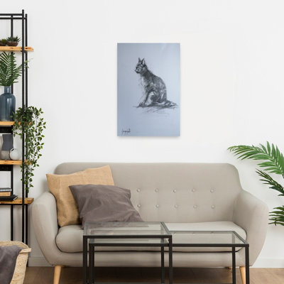 Chat contemporain gris anthracite