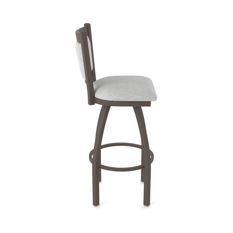 Tabouret pivotant Hadleigh, Tabouret de comptoir (siège d'une hauteur de 25 p, Tissu - alpin graphique, Bronze