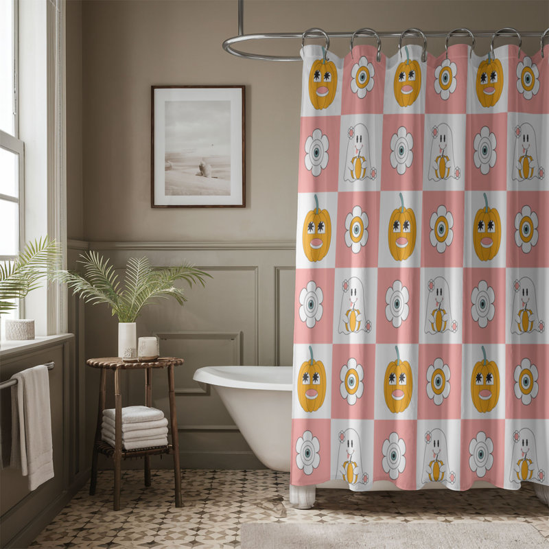 Rideau de douche Vintage Boo - Premium 146, H 74 po x l 71 po