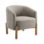 Chaise rembourrée en polyester avec 4 pieds-2051670320
