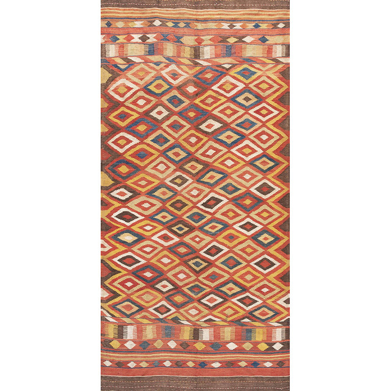 Tapis tissé à plat antique Kilim
