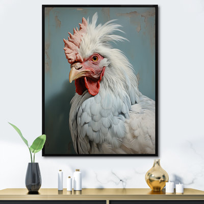 «Majestic Rooster Portrait» - Art mural animal