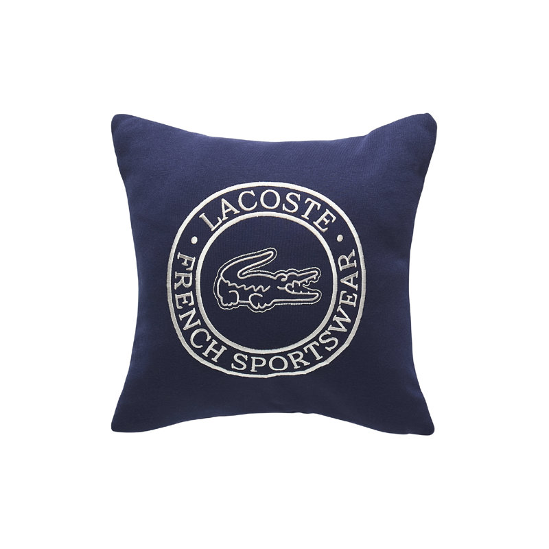 Lacoste Decorative Pillow, Navy Animal 1, Square 16"
