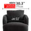 Fauteuil demi-tonneau pivotant de 30,3 po Jebril-2048722950