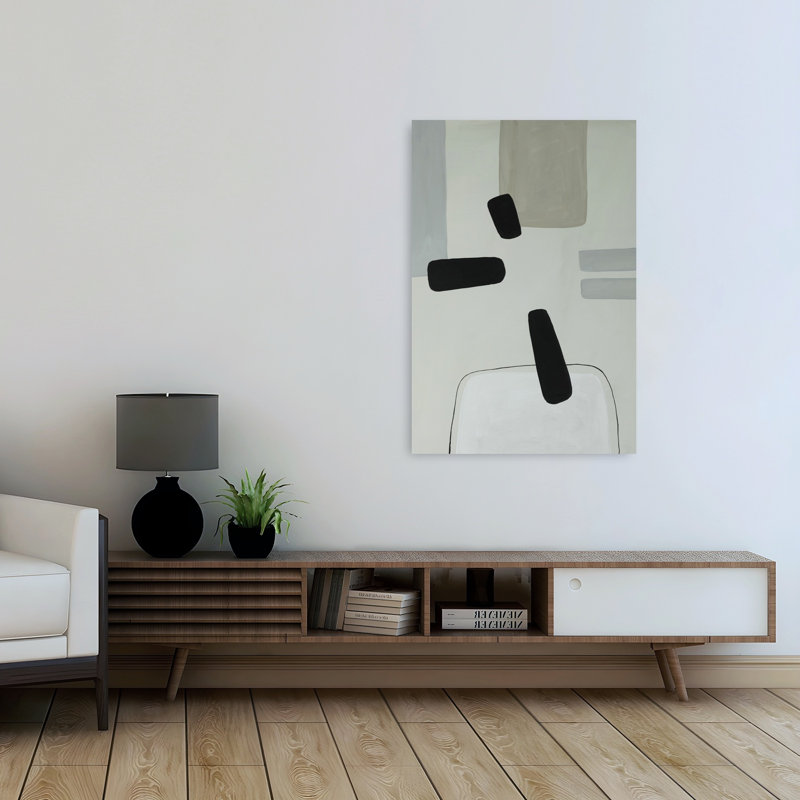 «Floating Minimalist Shapes Abstract Contemporary Elegant», reproduction d'art murale, 48" H x 32" W