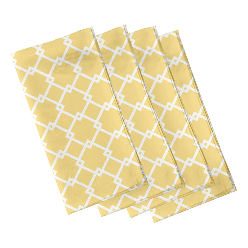 Serviette Link Lock (ensemble de 4), L 18 po x L 18 po, Jaune