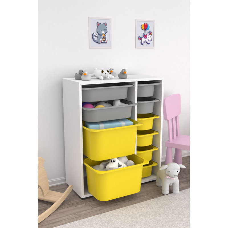 Armoire polyvalente moderne 27,4 po x 32,7 po x 11,8 po | 100% panneau de particules enduit de mélamine, épaisseur: 0,7 pouce | Comprend de nombreuses tablettes, une conception murale, une solution de rangement élégante et fonctionnelle pour la maison