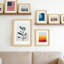 Ensemble de 4 cadres photo en bois naturel 11 x 14 avec plexiglas, affichage polyvalent pour photos 5 x 7 et 8 x 10 avec passe-partout ou 11 x 14 sans passe-partout, comprend un chevalet de table et des crochets muraux-29787046