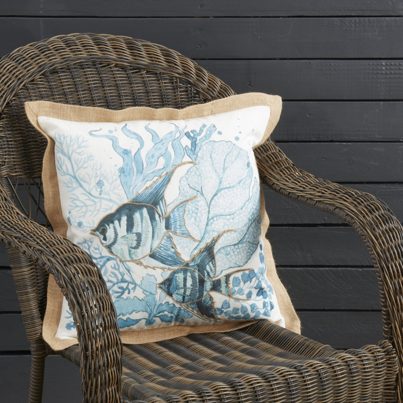 Outdoor Fish Pillow Cover, No Insert