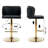 Zager Swivel Adjustable Height Bar Stool, Modern PU Leather Kitchen Island Counter Bar Chair-293991861