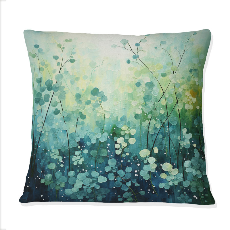 Coussin Misty Meadow I - Abstract Landscape