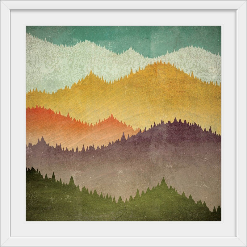 « mountain view » par ryan fowler, impression, H 38 po x l 38 po x P 1 po, Cadre blanc