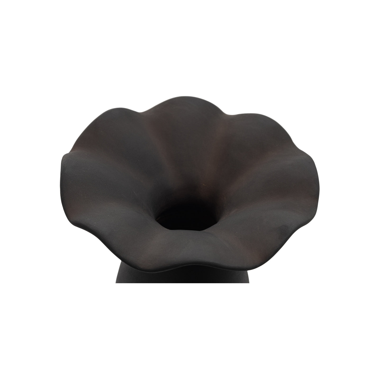 Zale 16.14'' Handmade Terracotta Table Vase, Black