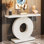 Console moderne de 40 pouces avec base géométrique sculpturale - pour les entrées, les couloirs et les salons