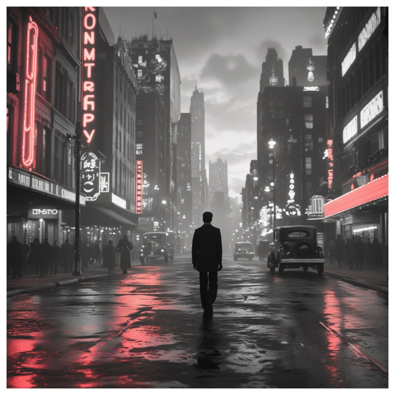 Tapisserie murale noire «Cityscape», 104 po H x 88 po avec 4 œillets