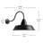 Mexhide 1-Light Classic Farmhouse Dimmable Outdoor Wall Sconces
