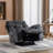 Khristi 42.7" Wide Oversize Microfiber Lift Assist Reclining Chair with Massage Heating & Dual Hidden Cupholder & USB & Side Pocket Set of 5-111282923