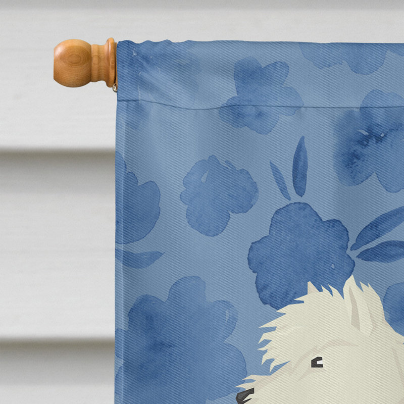 Caniche en polyester à 2 côtés 40 x 28 po standard welcome drapeau maison, Westie