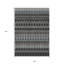 Tapis intérieur / extérieur 9 pi x 12 pi noir et gris lavable Southwestern
