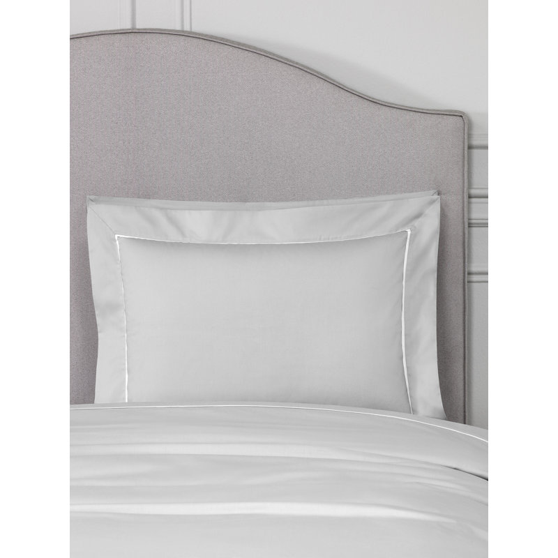 Sateen Sham, Pale Gray, Standard/Twin