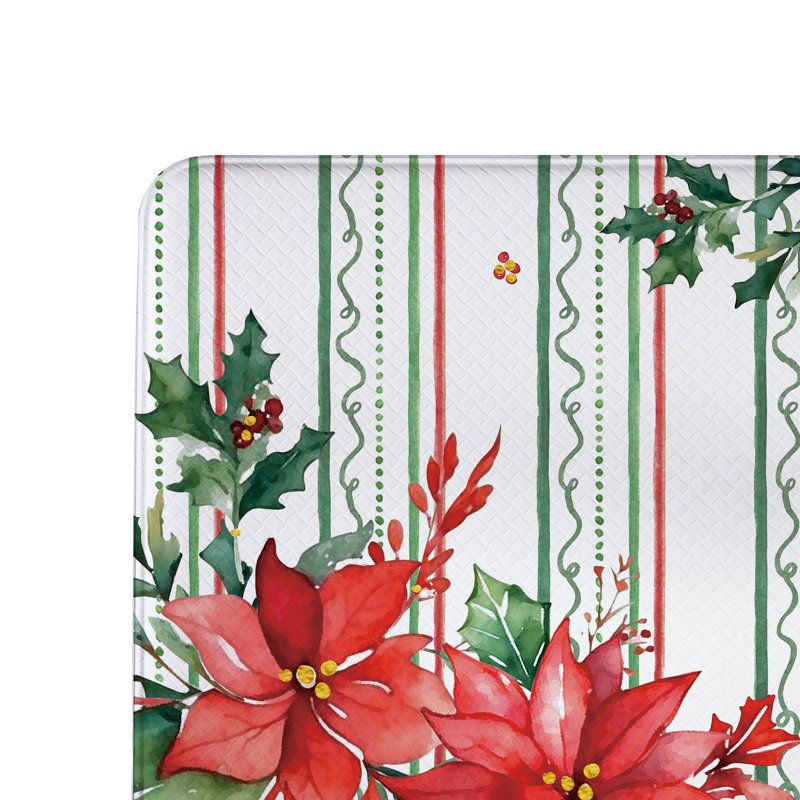 Tapis anti-fatigue VivaStyle Poinsettia Bliss, 30 po x 18 po