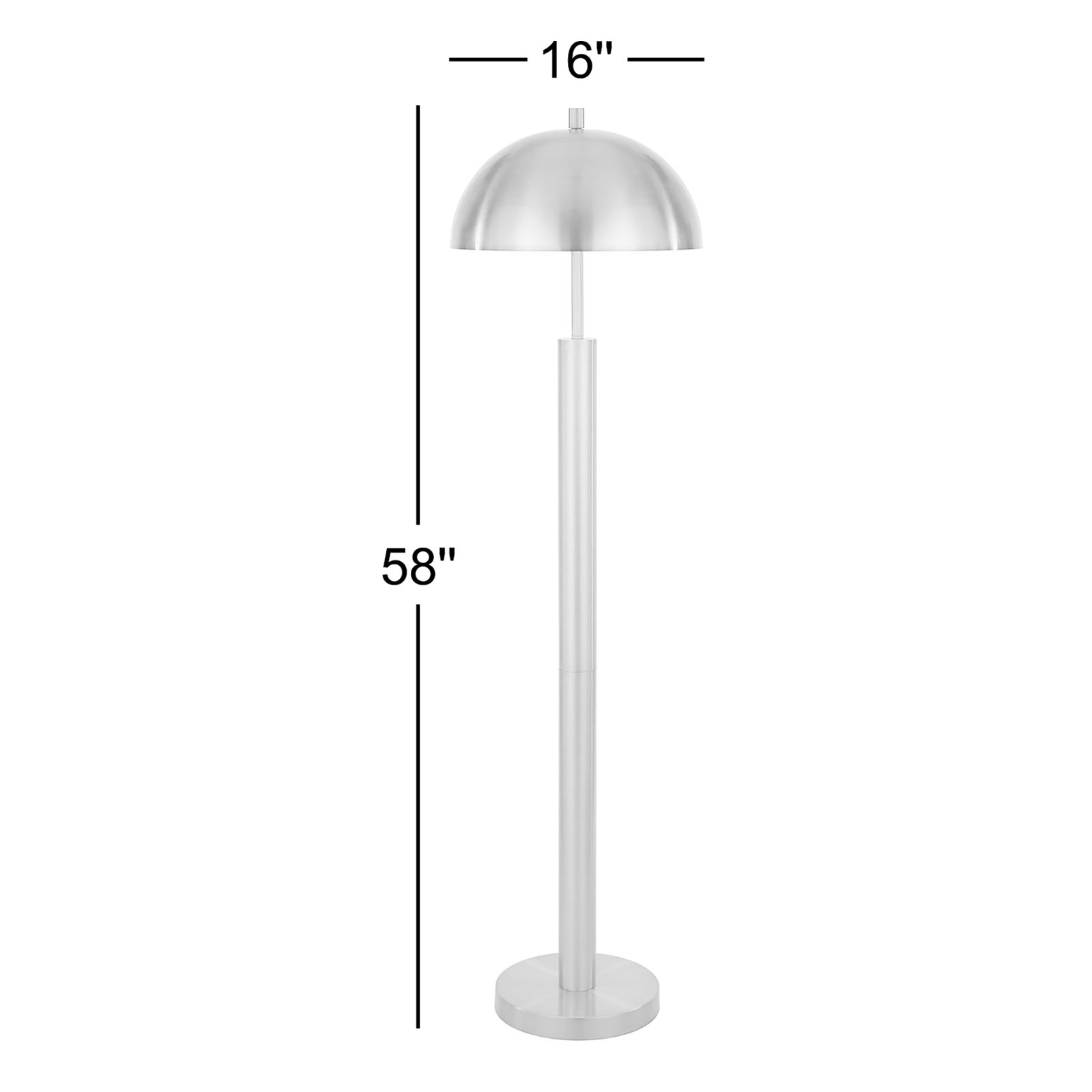 Rialta 58'' Floor Lamp, Blackened Bronze
